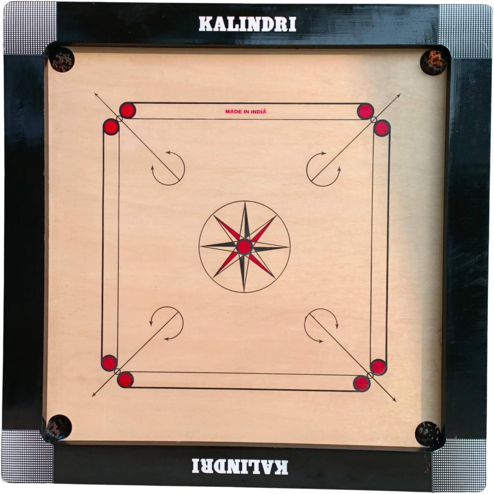 Kalindri Wooden Carrom Board with Coins and Striker