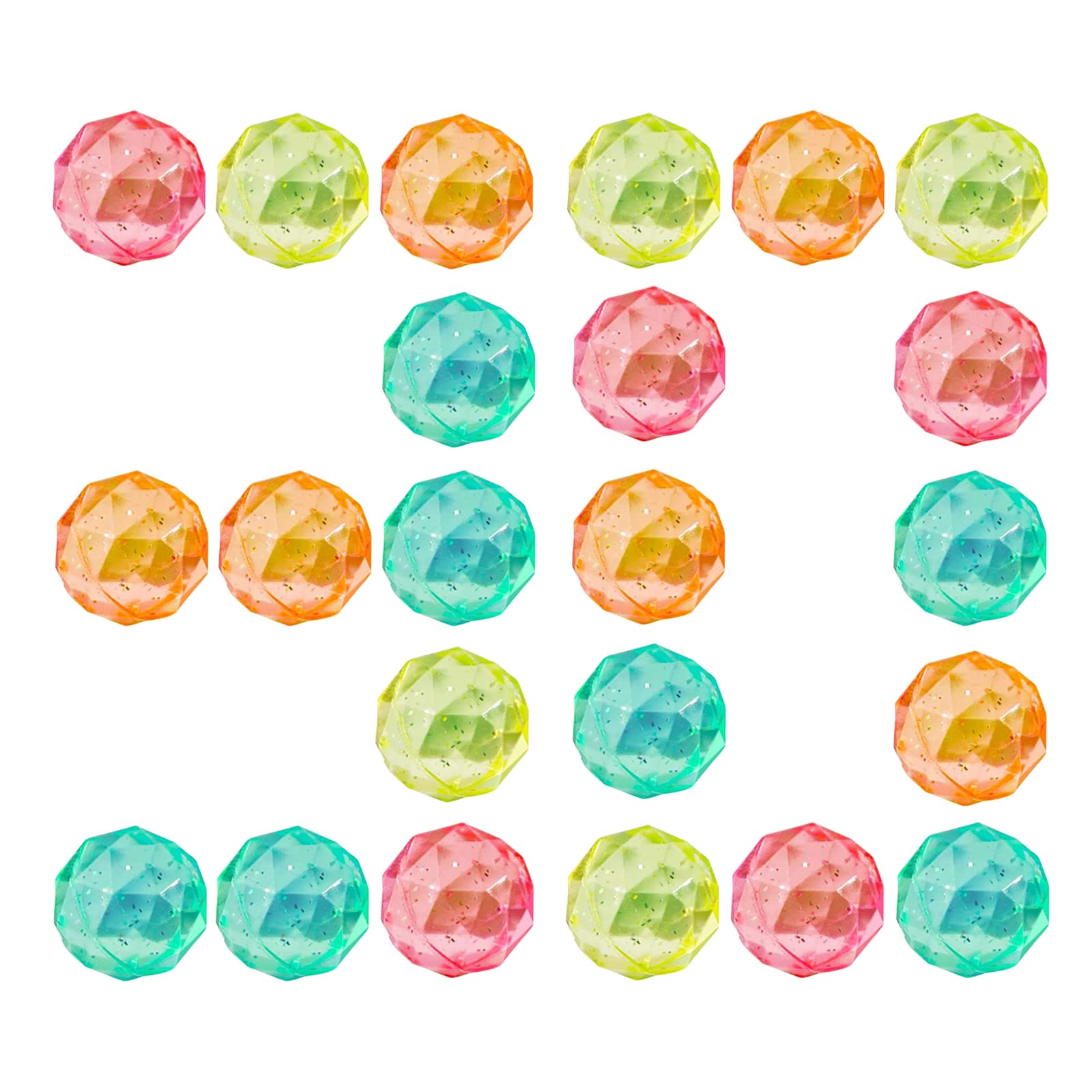 ZeroNine Pack of 30 Rubber Balls, 25 mm Bouncing Balls, Rubber Ball, Diameter Dopsball Rubber Ball Bouncy Ball for Children's Birthday, Birthday Bag Filler (Colourful)