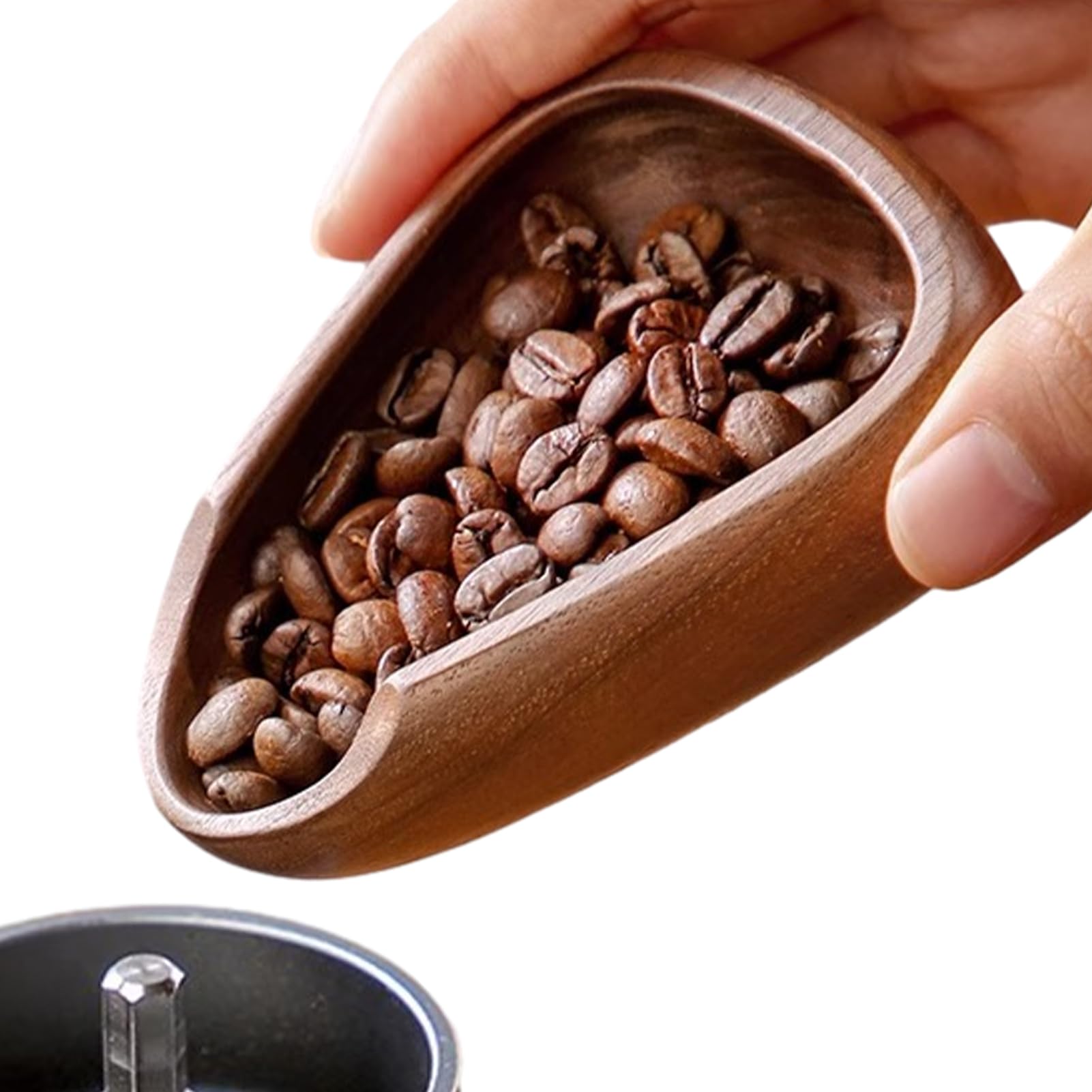 Chansunokku Coffee Dosing Tray Coffee Spoon Made of Wood, Coffee Beans Dosing Cup Wooden Shovel, Tea Dosing Bowl, Multifunctional Measuring Spoon for Flour, Tea Leaf, Coffee Beans, Sweets, Spices