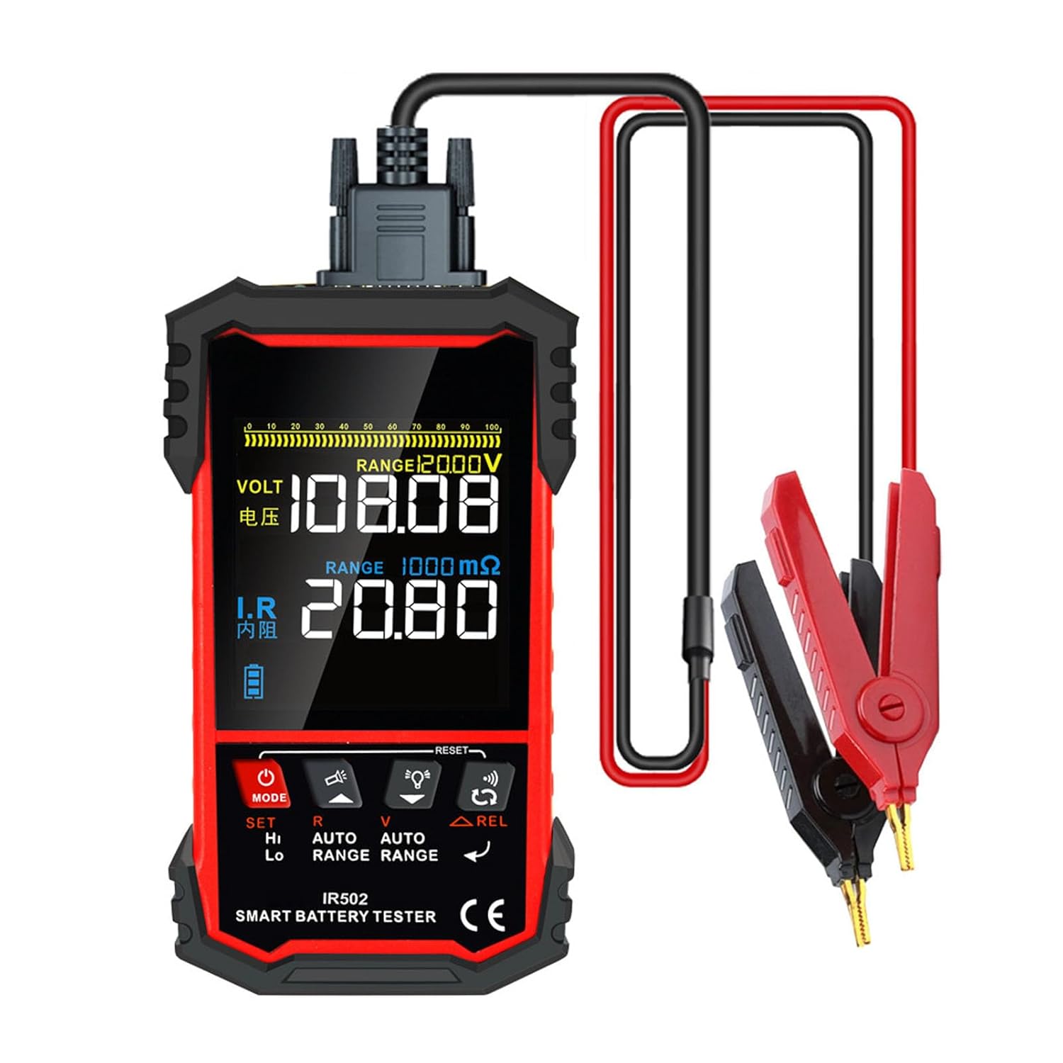 Battery Internal Tester, Car Battery Tester, Multifunctional Accurate Alarm Wrapped LED Torch for Electric Vehicles