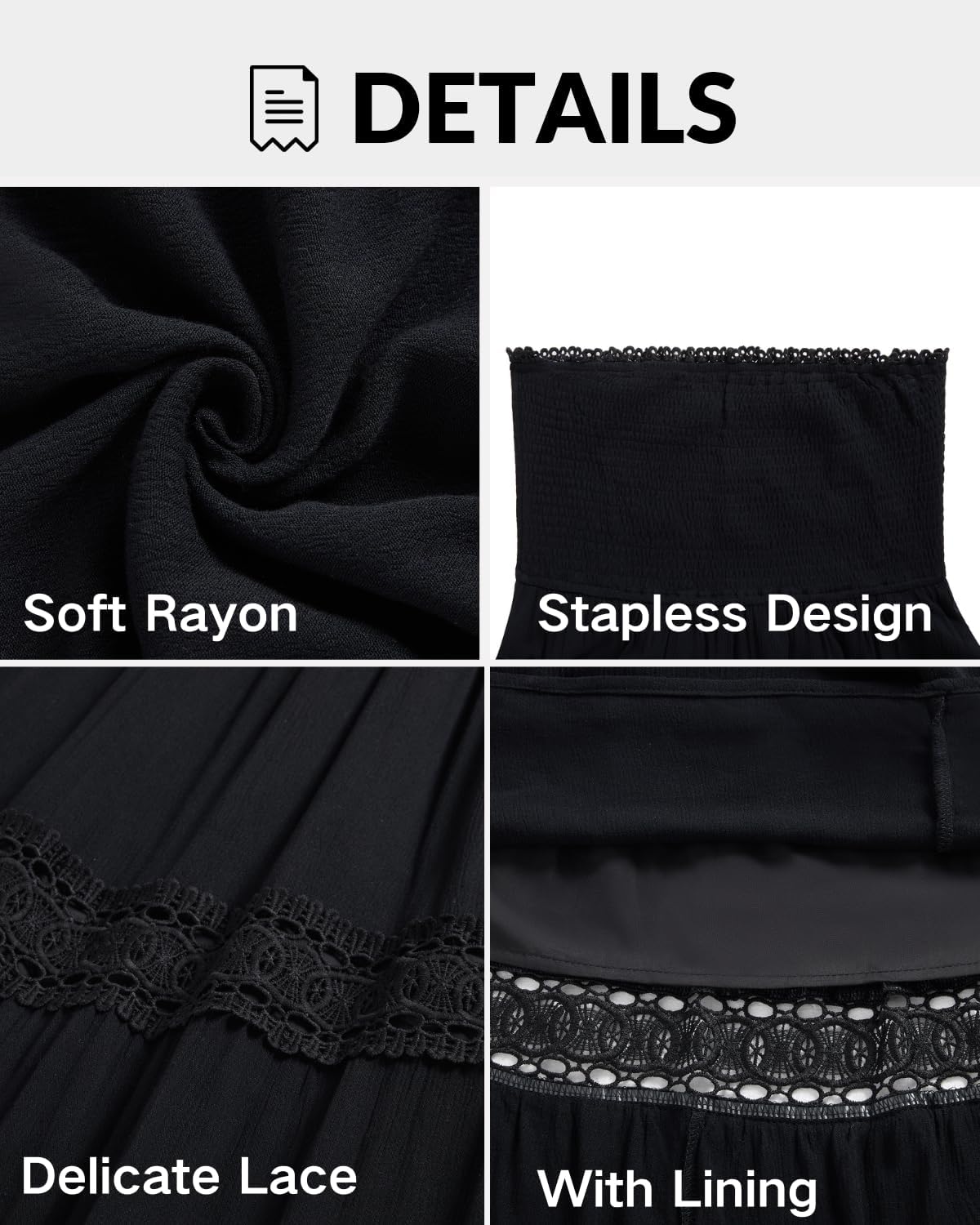 Plus Size Summer Dress- Beach Tube Casual Boho Strapless Flowy Long Sun Maxi Dresses - Image 5