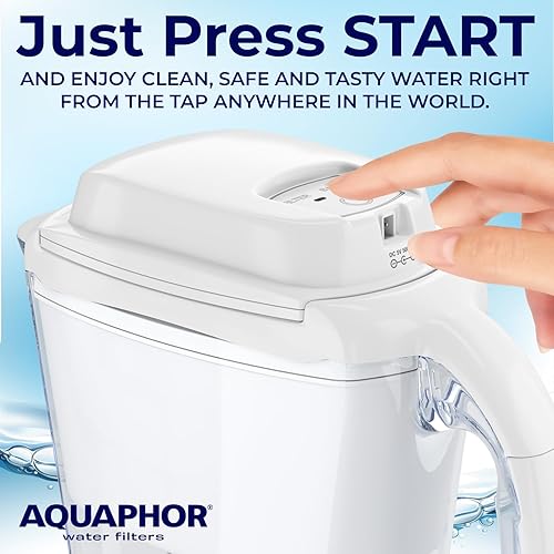 Miniatura 4 de Jarra de filtro de agua, tecnología de filtración Aqualen de 0.1 micras, filtración avanzada de agua del grifo, plexiglás Tritan duradero sin BPA,