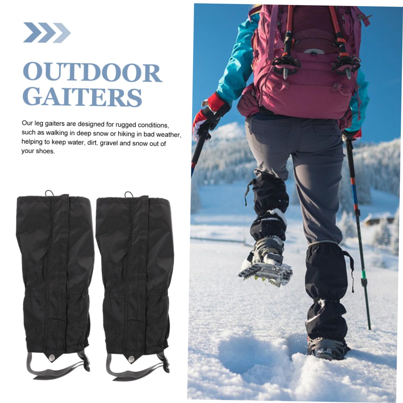 HANABASS Polainas Ajustables De Impermeables para Nieve Y Lluvia Cubiertas De Pierna para Actividades