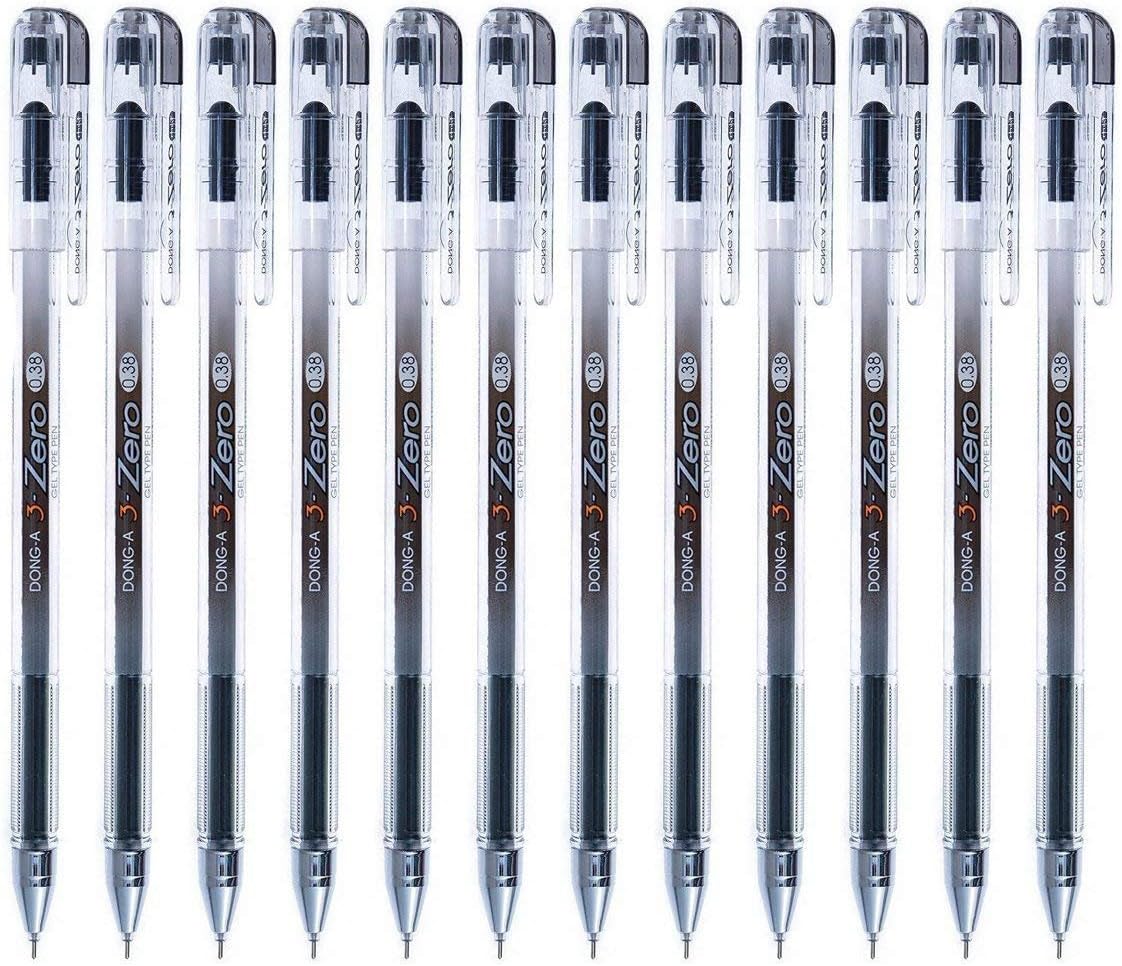 Ylucky 12 Pcs Ink Gel pens Needlepoint Rolling Ball Pens