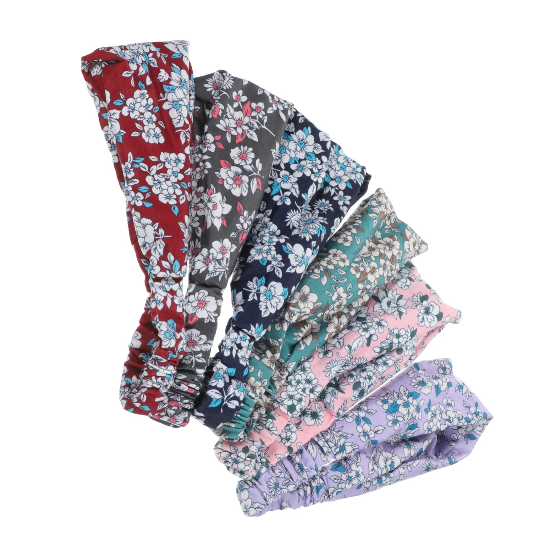 Beavorty Lot De 3 Bandeaux Élastiques Et Confortables Pour Femme Motif Floral Pour Le Yoga Et Les 6 Pièces X 3