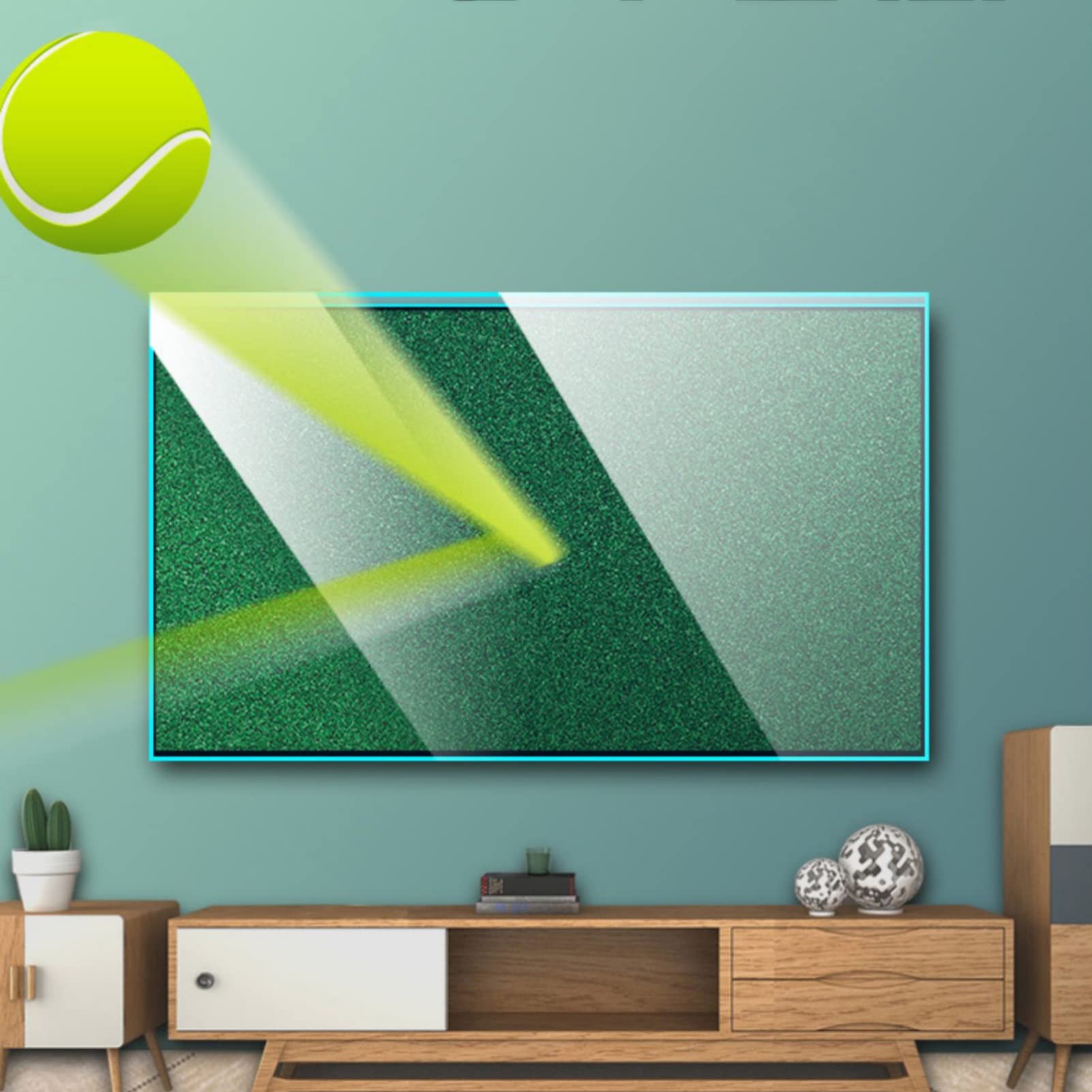 Copertura protettiva per schermo TV per bambini Anti smashing Anti luce blu Pellicola a prova di esplosione Protezione dello schermo Domestico Finitura opaca 27 pollici 596X335MM