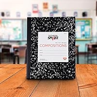 Vista 5 de School Smart Libro de composición a rayas de cubierta flexible, 60 hojas, 9-3/4 x 7-1/2 pulgadas