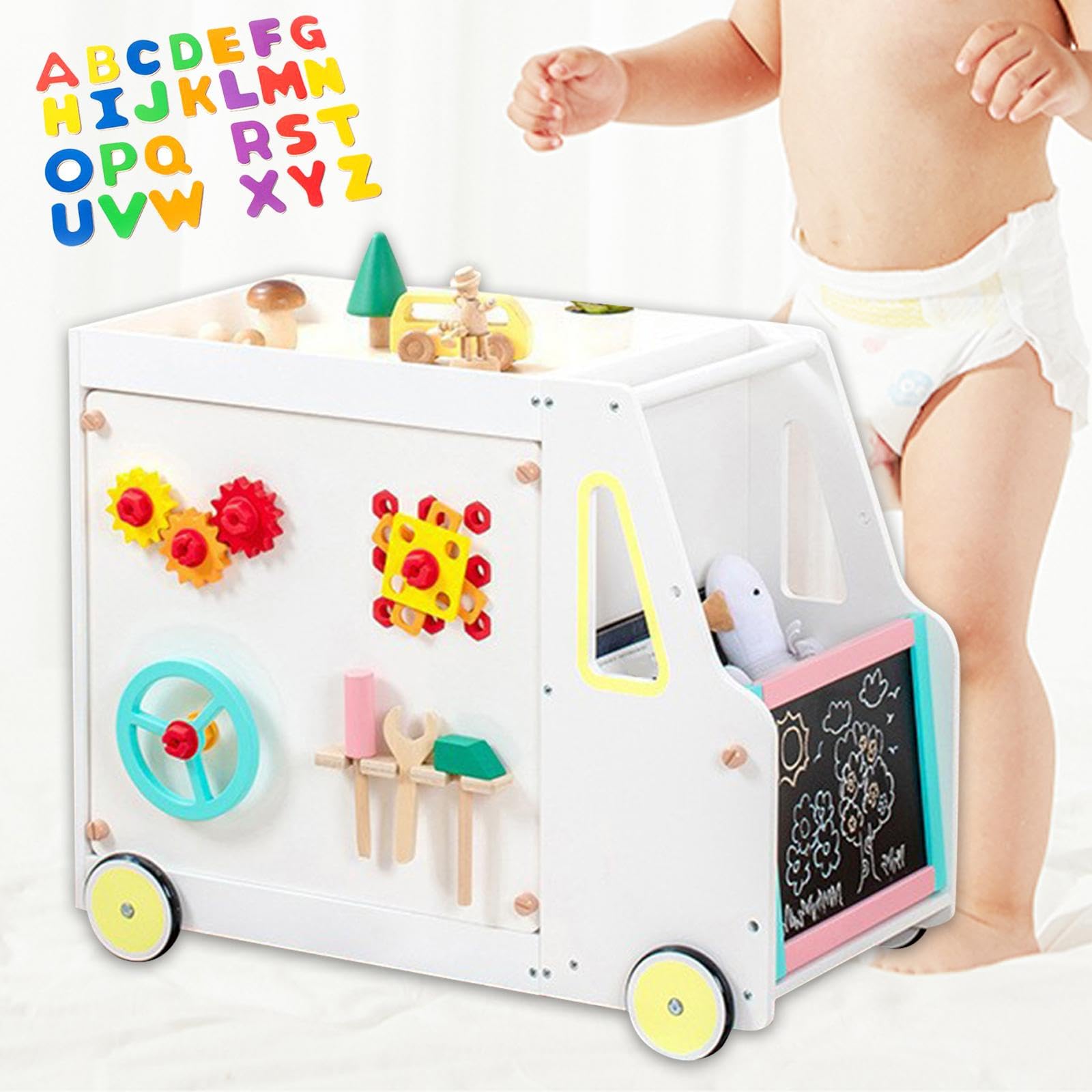 Lauflernhilfe für Babys mit Musik, Frühkindliches Bildungszentrum Und Aktivitätszentrum für Babys, Weiß