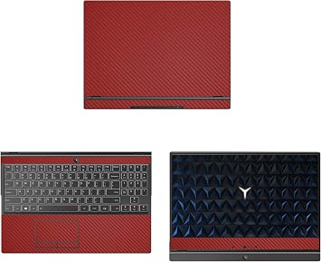 Decalrus - Protective Decal for Lenovo Legion Y540 15.6" Screen Laptop RED Carbon Fiber Skin case Cover wrap CFlenovoLegion15_Y540Red