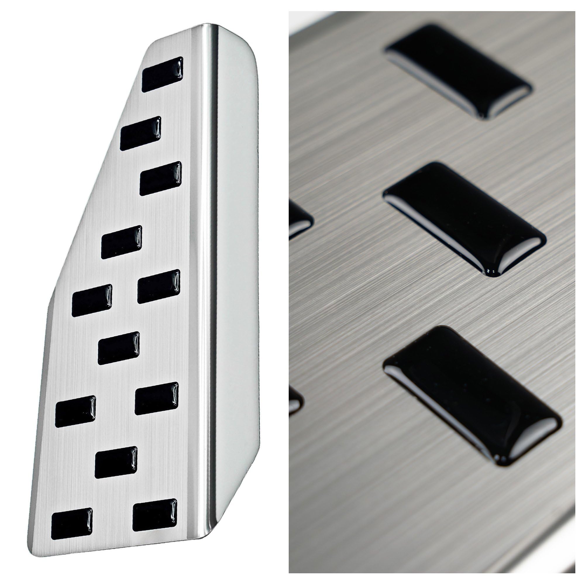 CHROMEMASTER Repose-pied Conducteur en Acier Inoxydable – Plaque Antidérapante, Sans Perçage, Compatible avec Ford Tourneo Connect 2013-2022 ; Accessoire auto : Plaque Talon de Protection & Décorative