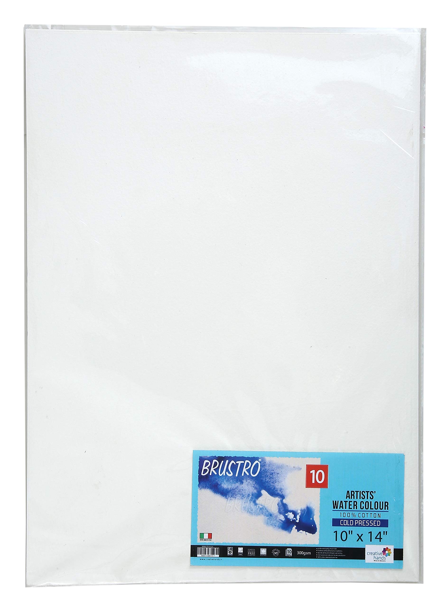 Brustro Artists Watercolour Paper, 100% Cotton, 300 GSM, Cold Pressed, Size - 10" x 14" (Inches), Pack of 10 Sheets (B08GG3YHDX) Amazon Price History, Amazon Price Tracker