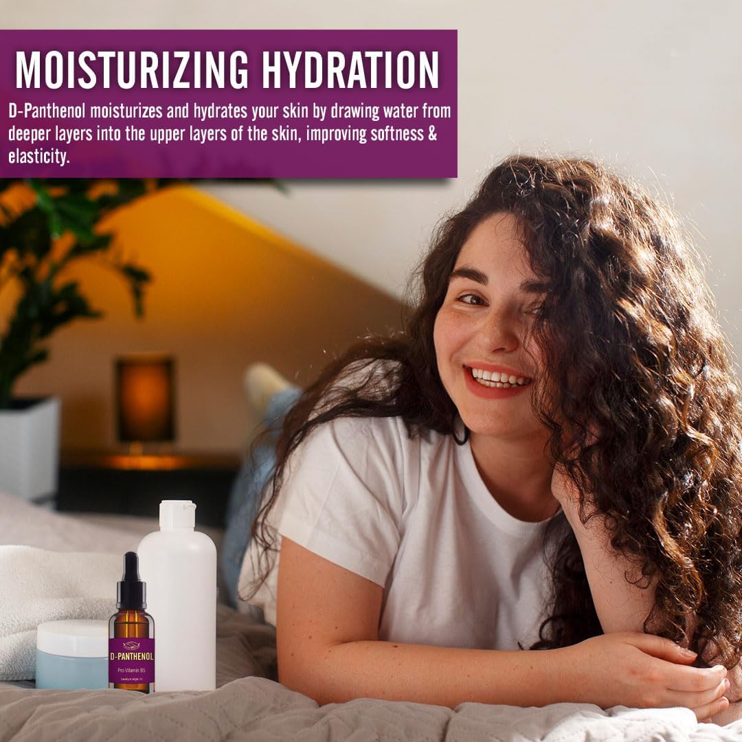 D‑Panthenol 76.9% Concentrate – Cosmetic Grade Pro‑Vitamin B5 – for DIY Serums, Creams & Hair Care - 2 vials of 1 Ounce Each - with Pipette and Screw Cap - Image 6