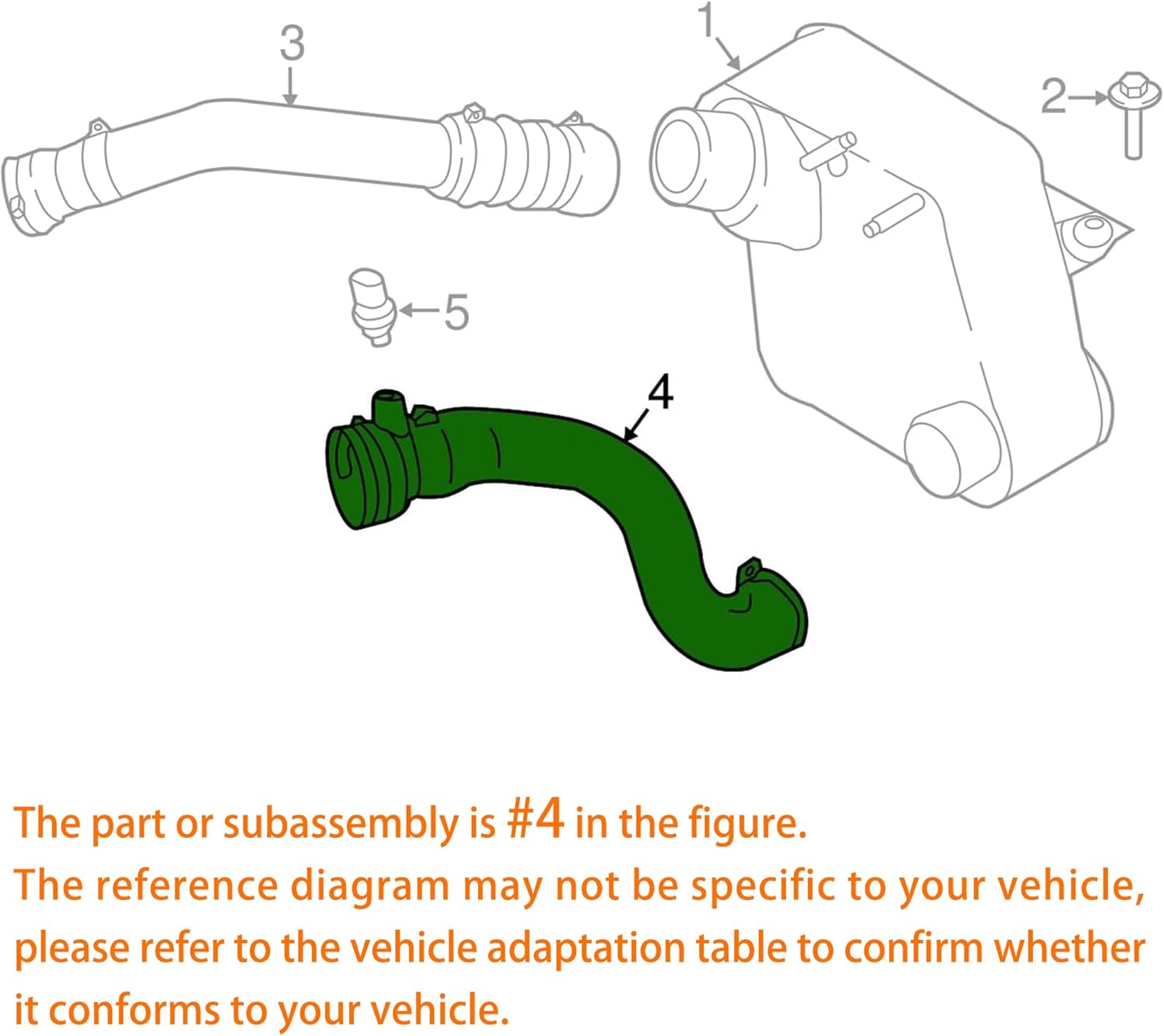 Turbo Intercooler Outlet Tube Replacement for Ford F-250 F-350 Super Duty 6.7L PowerStroke 2017-2019 Replaces# HC3Z-6F073-B