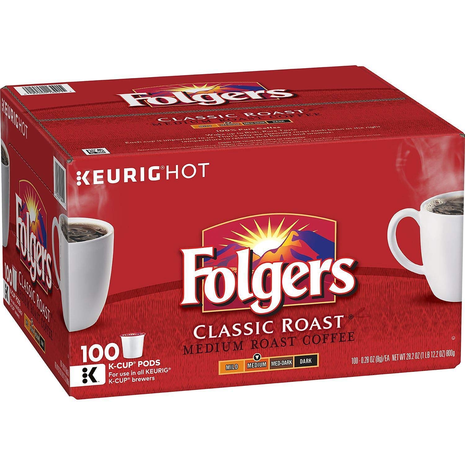 Folgers Classic Roast Coffee (100 K-Cups) (Pack of 3)