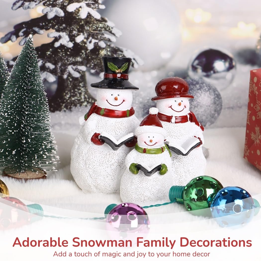 Regalo de decoración de invierno, decoración de muñeco de nieve para fiesta de Navidad, figuras de muñeco de nieve hechas a mano, decoraciones familiares de muñeco de nieve