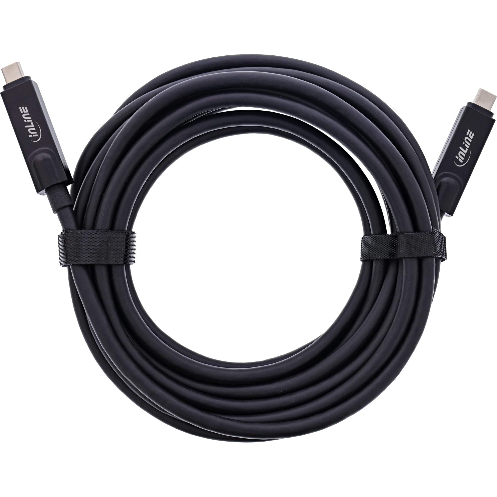 InLine Cavo AOC USB 3.2 Gen.2, USB-C a USB-C, attivo, 8K@60Hz, 10Gb/s, 4K@144Hz, HDR10, Power Delivery, Plug and Play, 15 m, 35798I