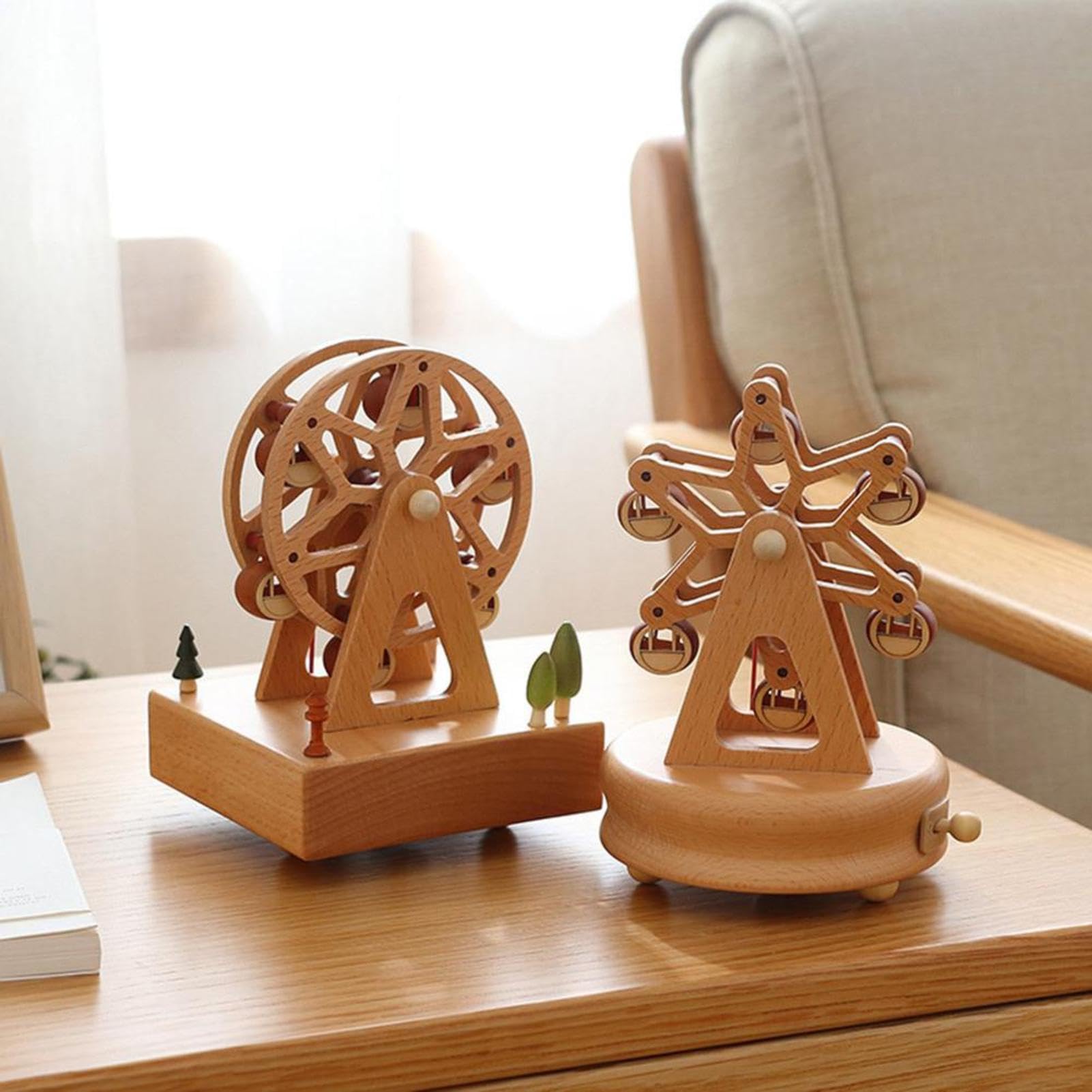 Carillon per bambini, carillon in legno | Scatola musicale per ballerina | del castello di Clockwork - Ornamento da tavolo per la decorazione domestica, regalo di giocattoli per bambini, compleanno di