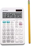 Sharp EL-330WB Standard Function Basic Desktop Calculator, Large Display, for Home and Office, Dual Power, Solar and Battery