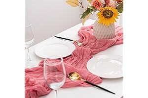 Cheesecloth Table Runner, 10ft Gauze Rustic Pink