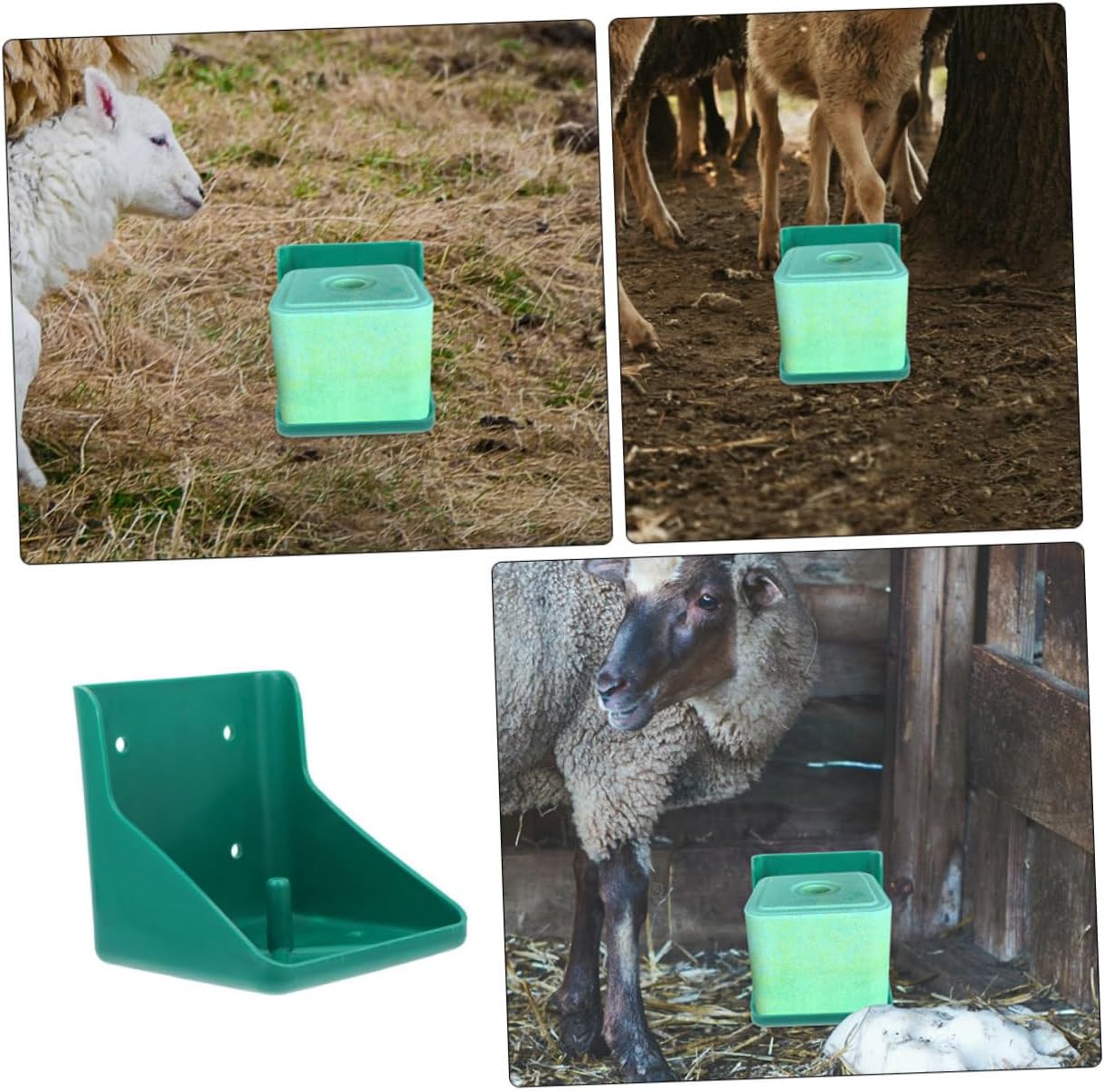 YARNOW Cow Salt Block Licking Rack Farm Salt Feeder for Livestock Easy Cleaning Pp Material