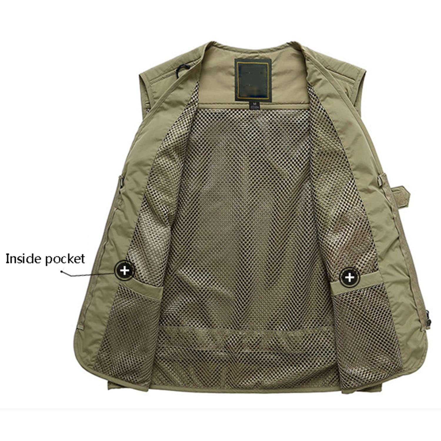 Chaleco para Hombre Chaleco Sin Mangas con Multibolsillos Chaleco De Pesca Multifuncional para Exteriores Chaleco Casual Transpirable De Verano