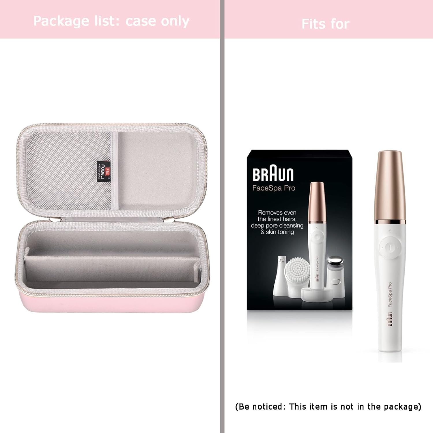 FBLFOBELI Hard Case Compatible with Braun Face Epilator Facespa Pro 910/911/SE921 Facial Hair Removal - Image 7