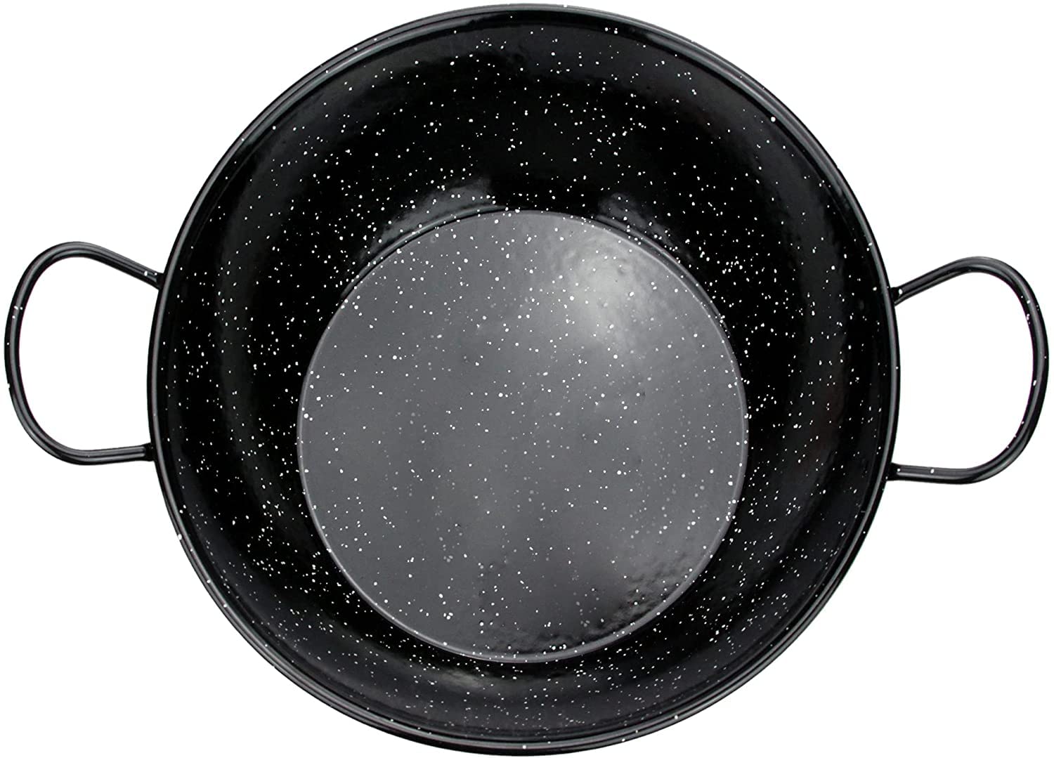 TStar Enamel Kadai Wok Pan Enamel Non Stick Karahi Kadhai Kadai with Handles Deep Frying Cooking Pan Serving Dish Heavy Duty Indian Samosa Deep Paella Pan (34cm)