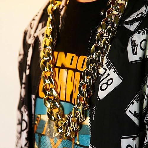 Miniatura 3 de Hip Hop Costume Kit 80s 90s Rapper Accessories, Outfits for Men Women Cosplay Club Old School Themed Party Supplies