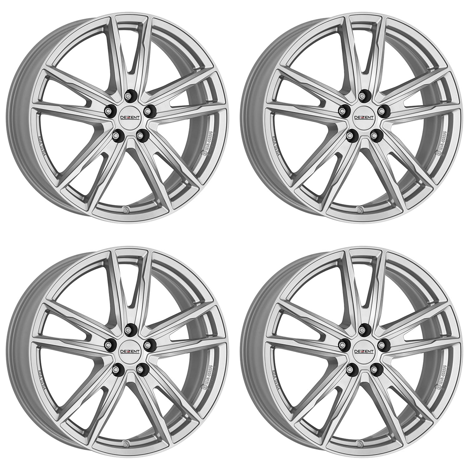 4x Dezent cerchi in alluminio KF silver 7.0Jx17 ET40 5x114.3