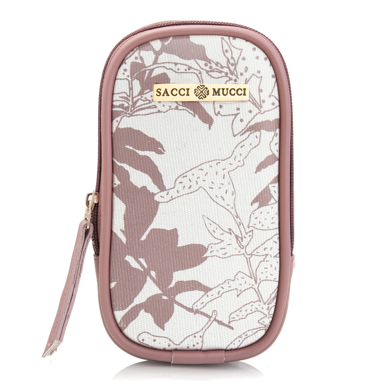 SACCI MUCCI Mobile Sling Bag For Women Stylish made in Vegan Leather and canvas Fabric | Small Mini Side Crossbody Side Bag -Allamanda Floral Design Print (Blush) (B0BVJ9ZPDT) Amazon Price History, Amazon Price Tracker