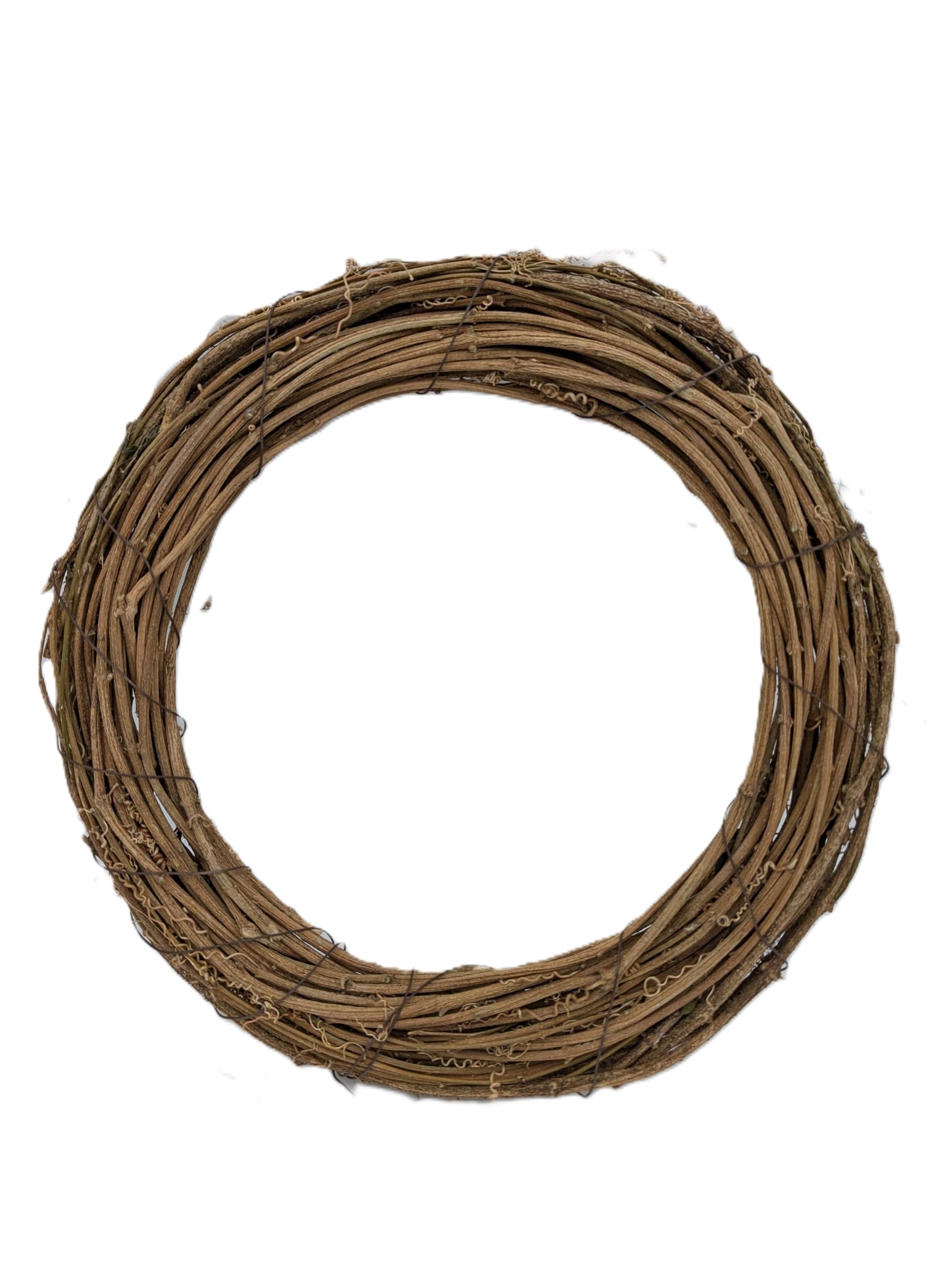 Direct Florist Supplies - 30cm (12") Premium Rattan Wreath Ring - Grape Vine Wicker Perfect for Wreath Bases DIY Autumnal Christmas Home Decor Hanging Door Wreath