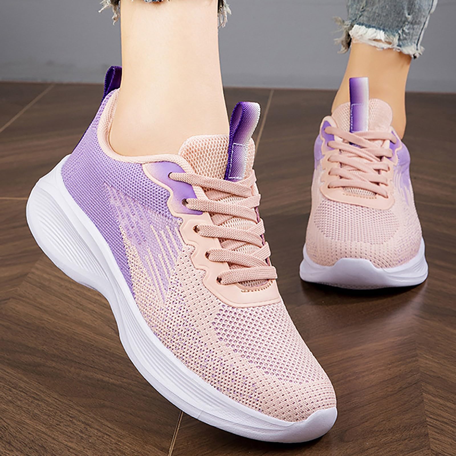 Sneaker Donna Comodo Outdoor - Scarpe Casual da Ginnastica Traspiranti | Sneakers Dimagrante Passeggio Suola Comfort Antiscivolo Scarpe Platform Jogging Tennis Running Sneakers Basse Ammortizzate