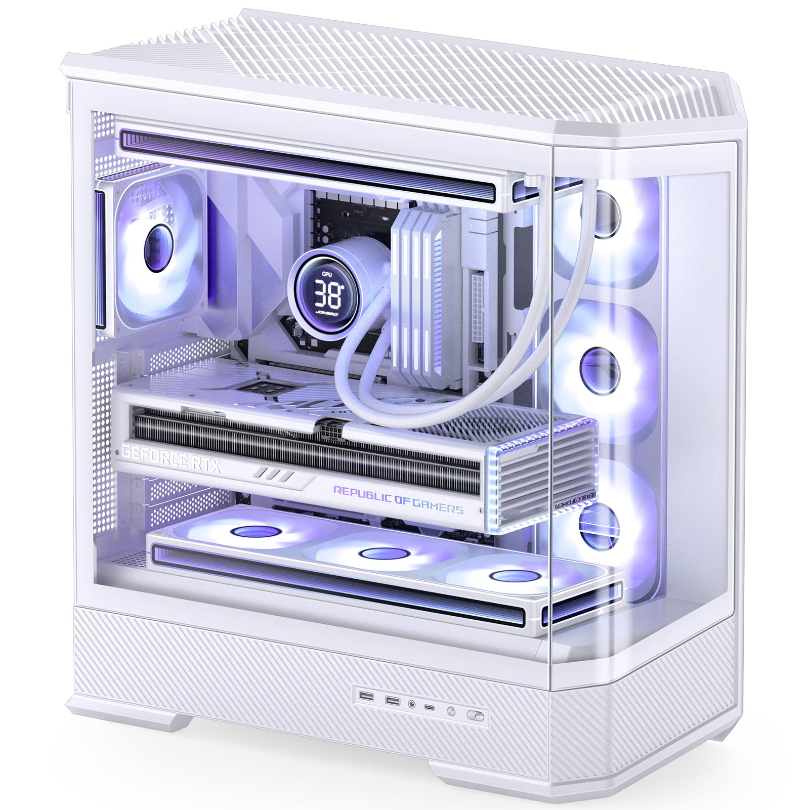 Jonsbo D34 White M-ATX 自作PCケース JONSBO D34 M-ATX PC Case