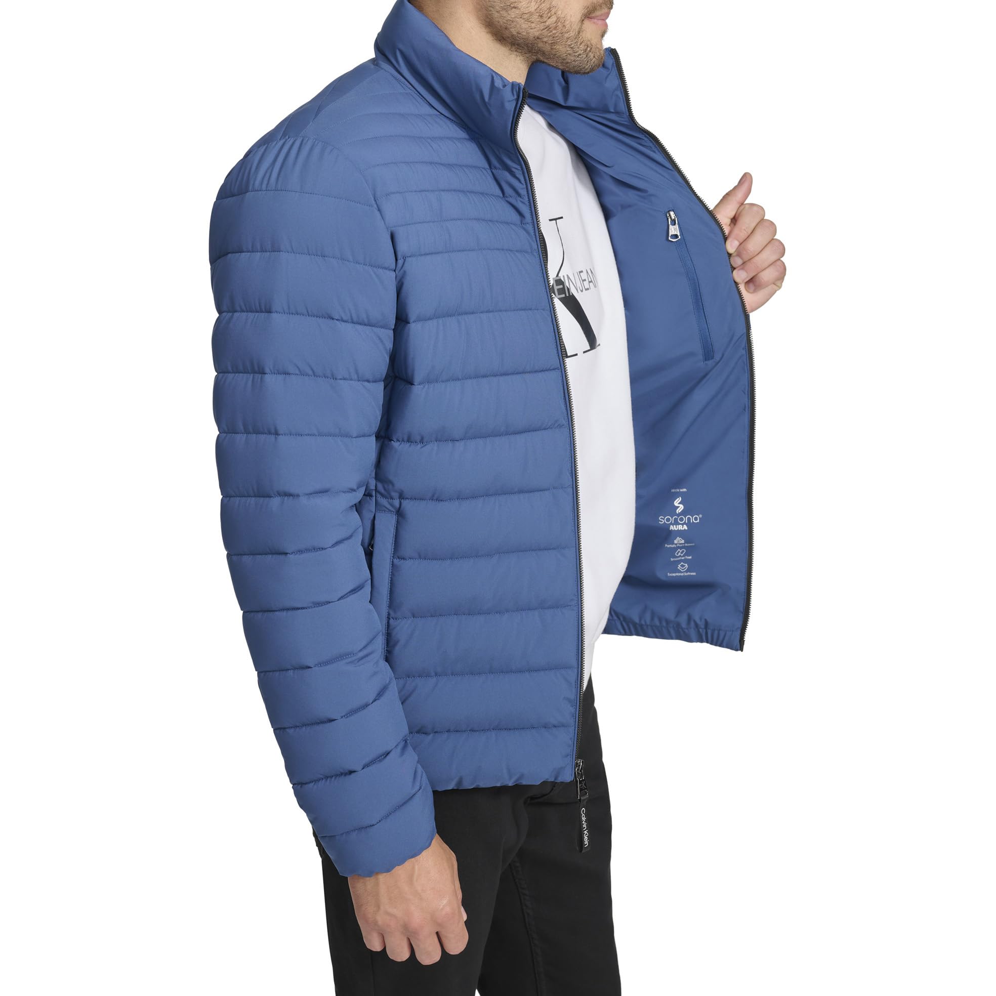 Calvin Klein Leichte Puffer wasserabweisende Daunenjacke für Herren
