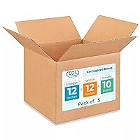 Vista 61 de IDL Packaging Cajas para envío de cartón corrugado cúbicas de 10 pulgadas de largo x 10 pulgadas de ancho x 10 pulgadas de alto (paquete de 5)