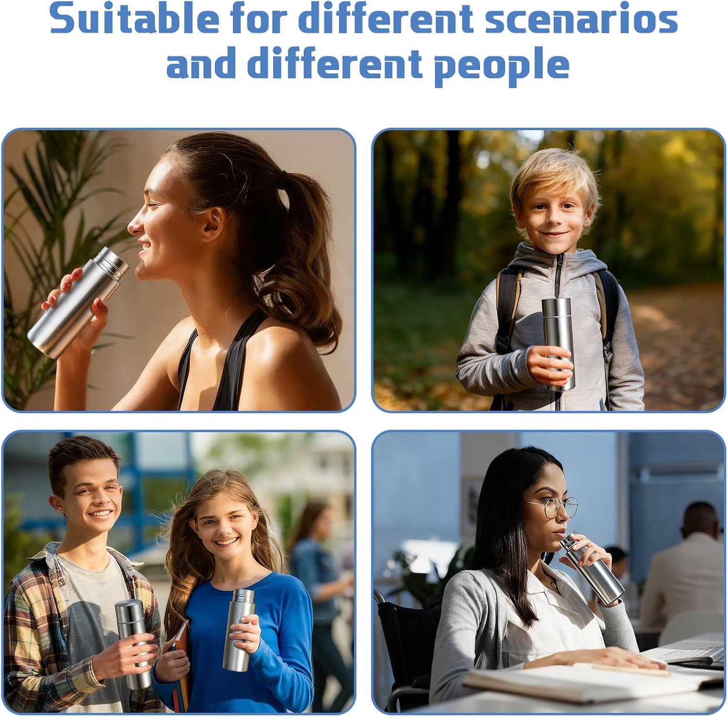 12 Pcs Mini Stainless Steel Insulated Bottles Bulk 4.4 oz Tiny Water Bottles Portable Pocket Purse Slim Thermal Hot and Cold for Travel Sport Camping Coffee Women Lunch Bag - Image 6