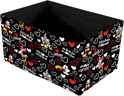Miniatura 2 de Kuber Industries Caja de almacenamientoCaja de almacenamiento de juguetes para niñosCaja de almacenamiento plegableEstampado de Mickey Mouse de