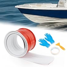 PSLER Keel Guard for Fiberglass Boat 5  Self-Adhesive Keel Protector to Withstand Rocks, Slopes,6FT Length,Fit Under 18 FT Boat