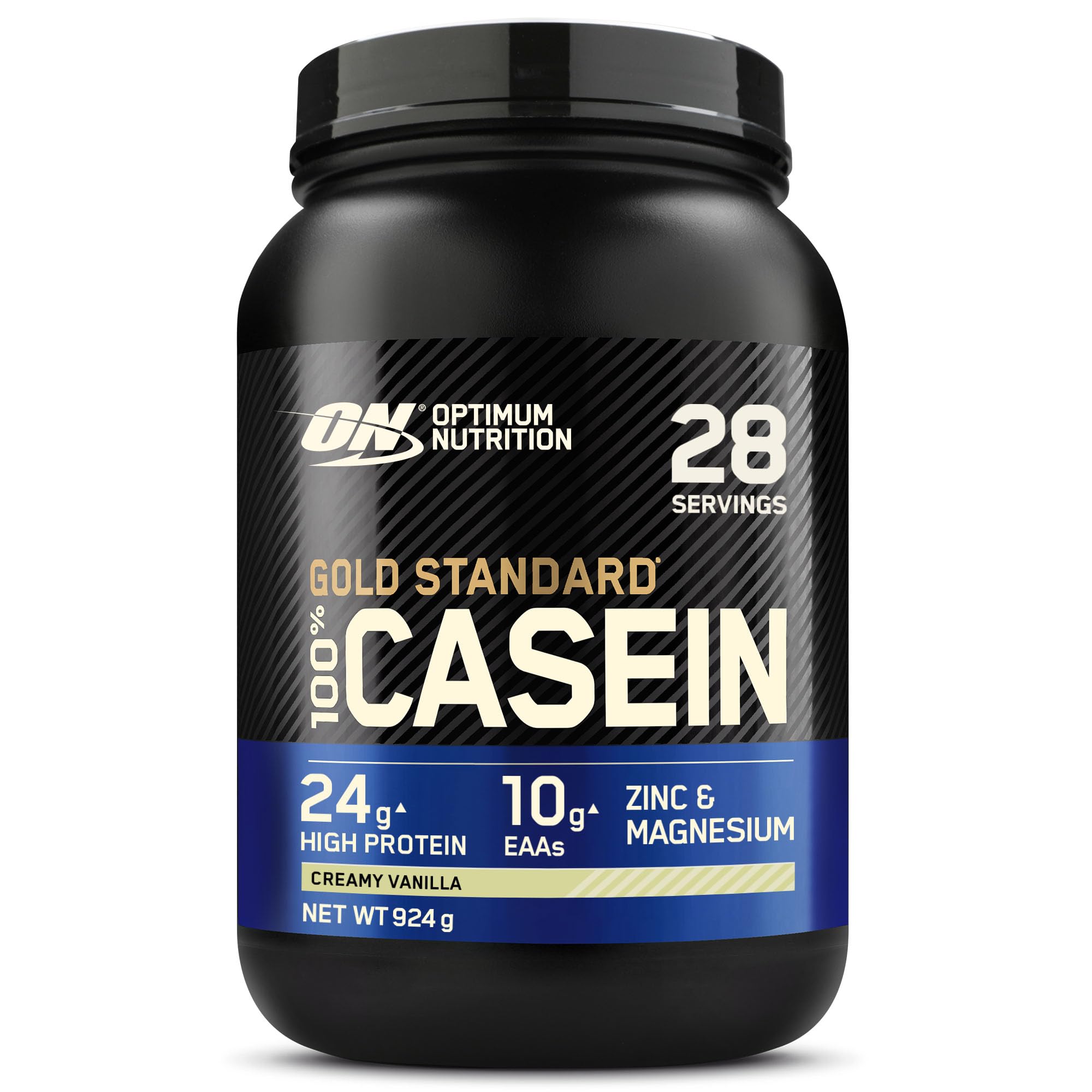 Optimum Nutrition Gold Standard 100% Protéine de Caséine, Goût Vanille Crémeuse, 924g, 28 Doses