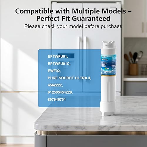 Miniatura 2 de Repuesto de filtro de agua, compatible con EPTWFU01 y Pure Source Ultra II, EWF02, EPTWFU01C, 4562222, 012505454226, 807946701 - Tecnología de