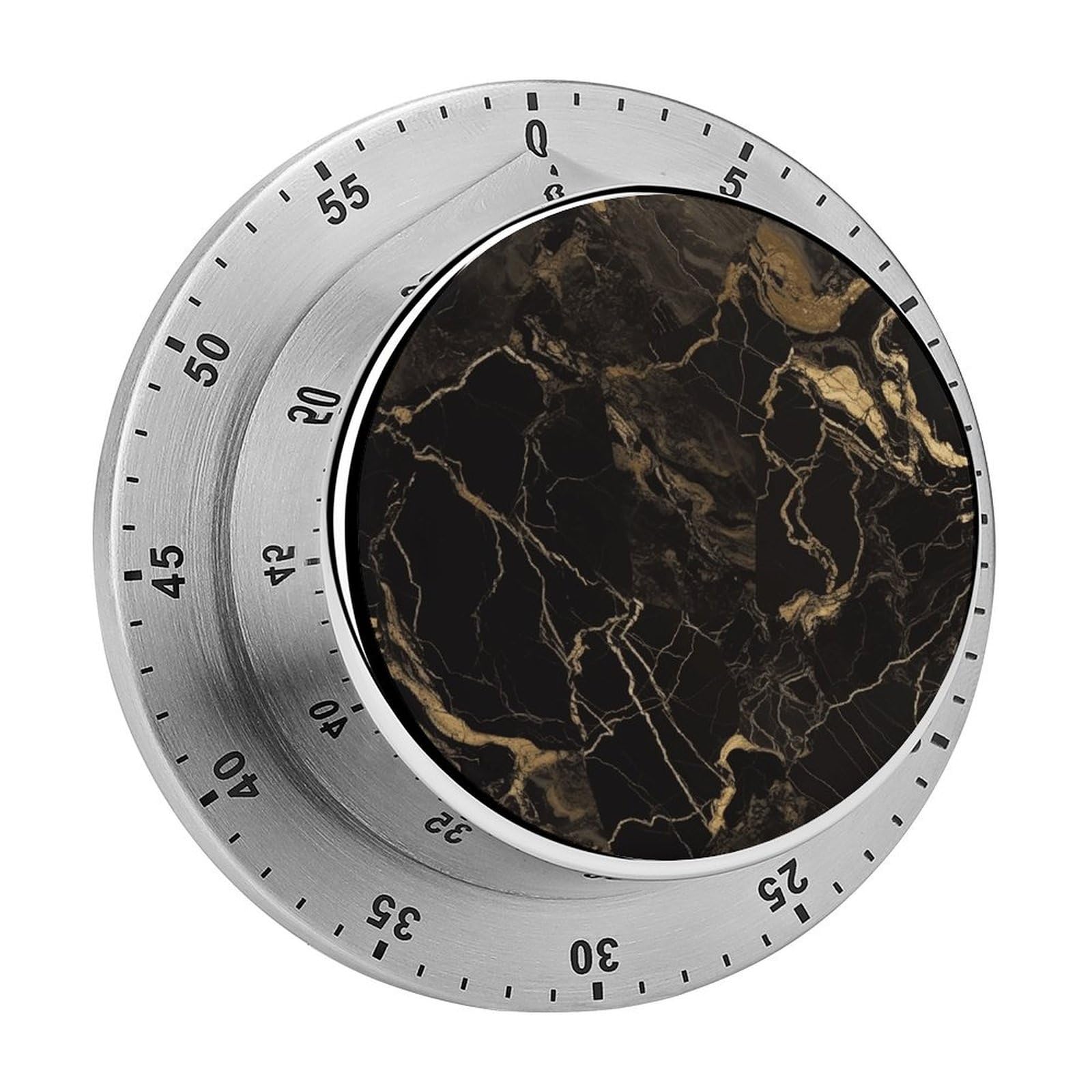 Temporizador digital magnético con alarma fuerte y elegante acabado de mármol negro