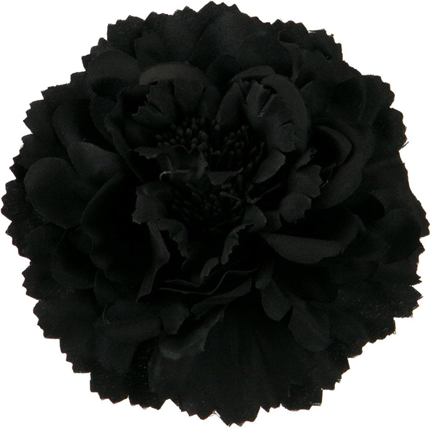 Floral Fall Peony Flower Hair Clip Flamenco Dancer Pin up Flower Brooch (Black)