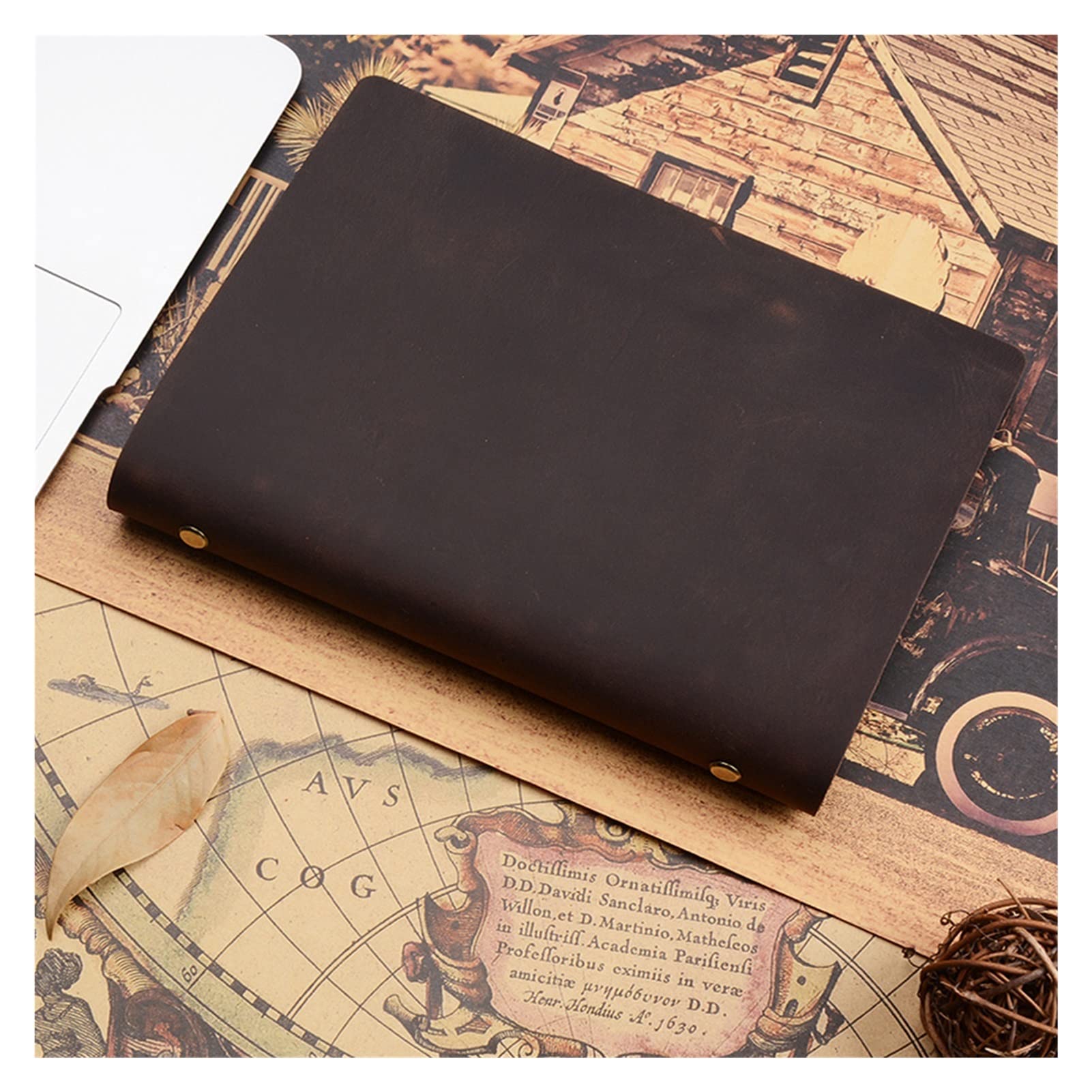 BmxauZ Classico quaderno ad anelli in pelle A5: copertina in vera pelle, perfetta per diario, scrittura di diario, schizzi, pianificazione e articoli di cancelleria essenziali