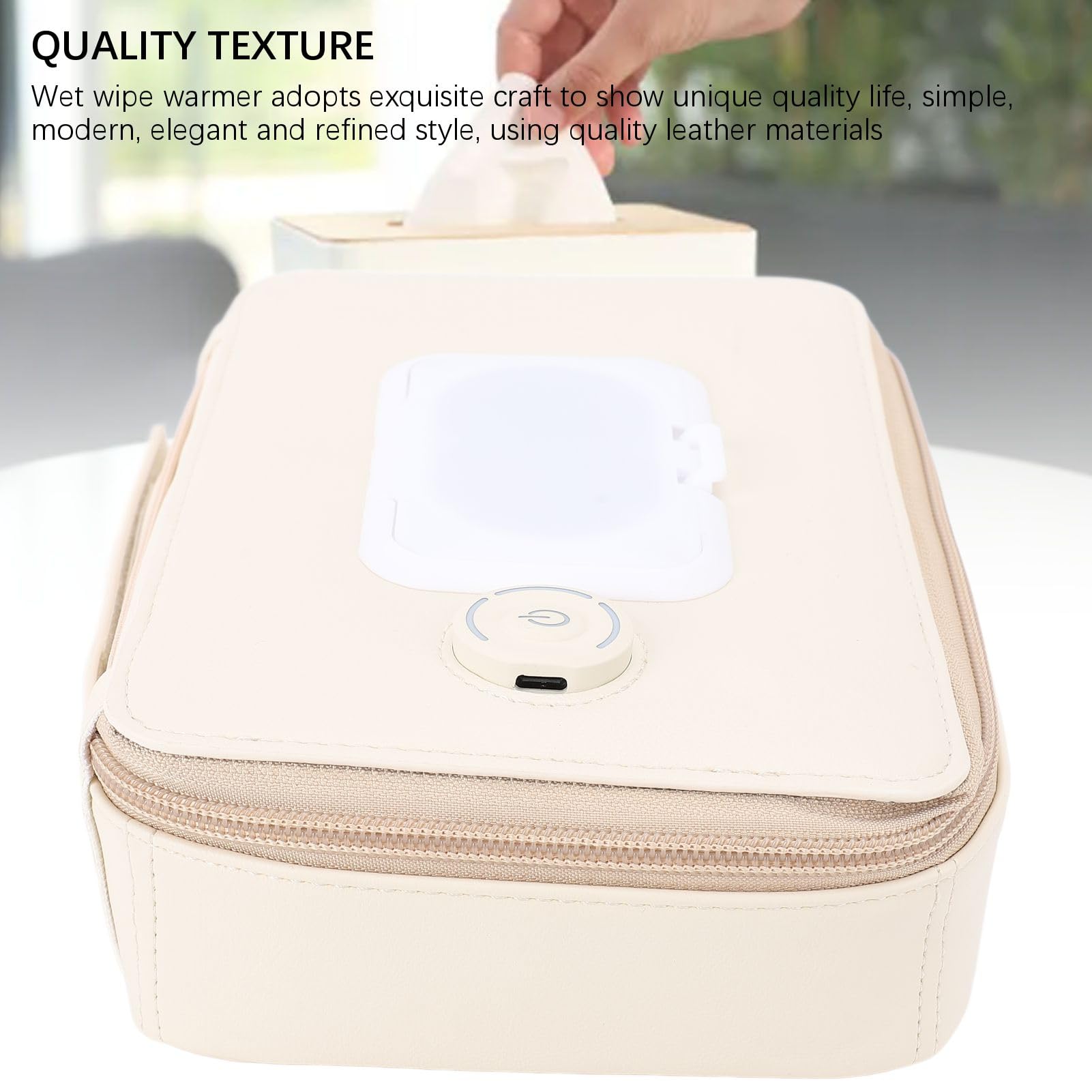 Fafeicy Scaldasalviette per Neonati, Scatola per Fazzoletti in Pelle PU, Salviette Umidificate a Temperatura Costante per la Casa e il Viaggio