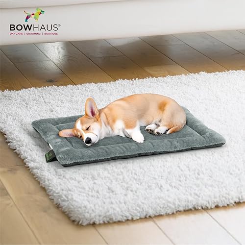 Miniatura 7 de Cama para perro esponjosa lavable a máquina de 27.1 x 16.5 pulgadas, para perreras de 30 pulgadas, alfombrilla suave con parte inferior