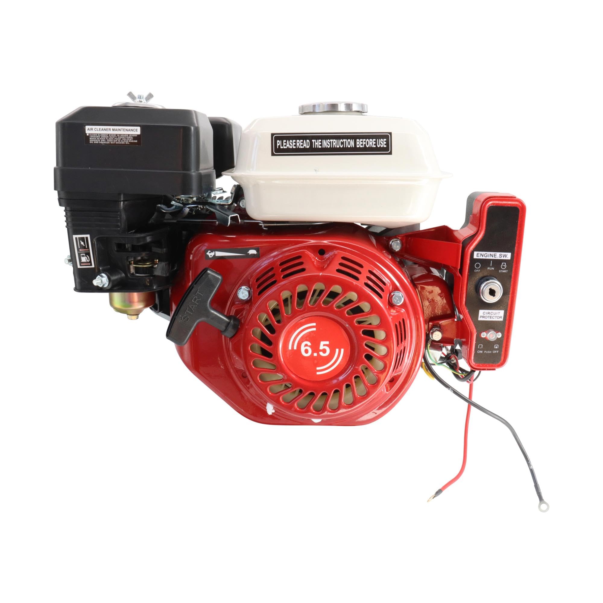 SECURA Benzin 6,5PS Secura 168F 4-Takt-OHV Kartmotor Leichtstartmotor mit E-Start 19/62