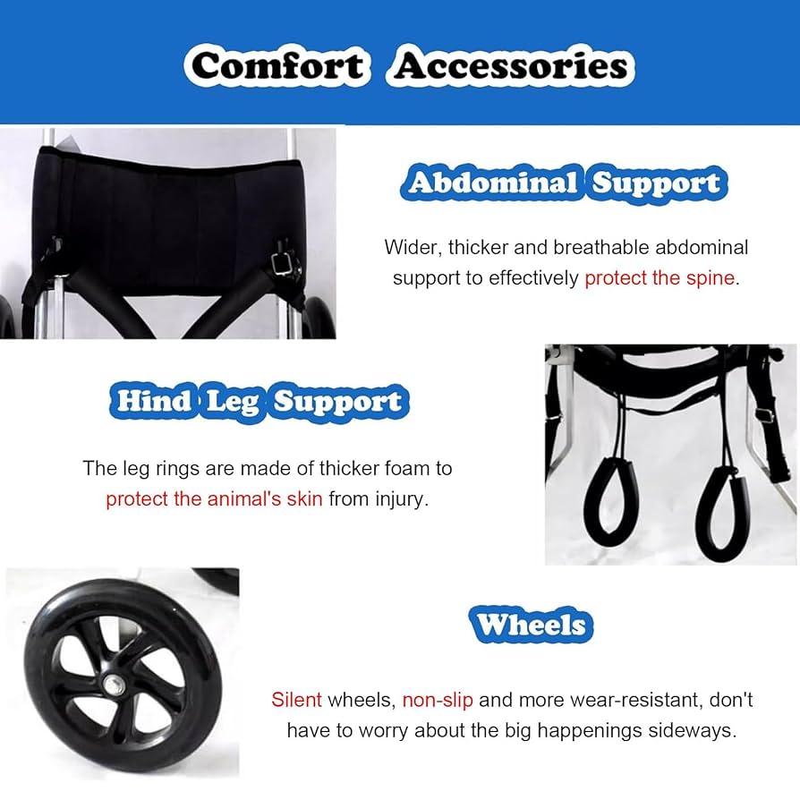 【美品】大型犬用・アルミ車いす ブラック Amazon.co.jp: 犬用車椅子 M XL XXXL ペット用車椅子/犬用車椅子