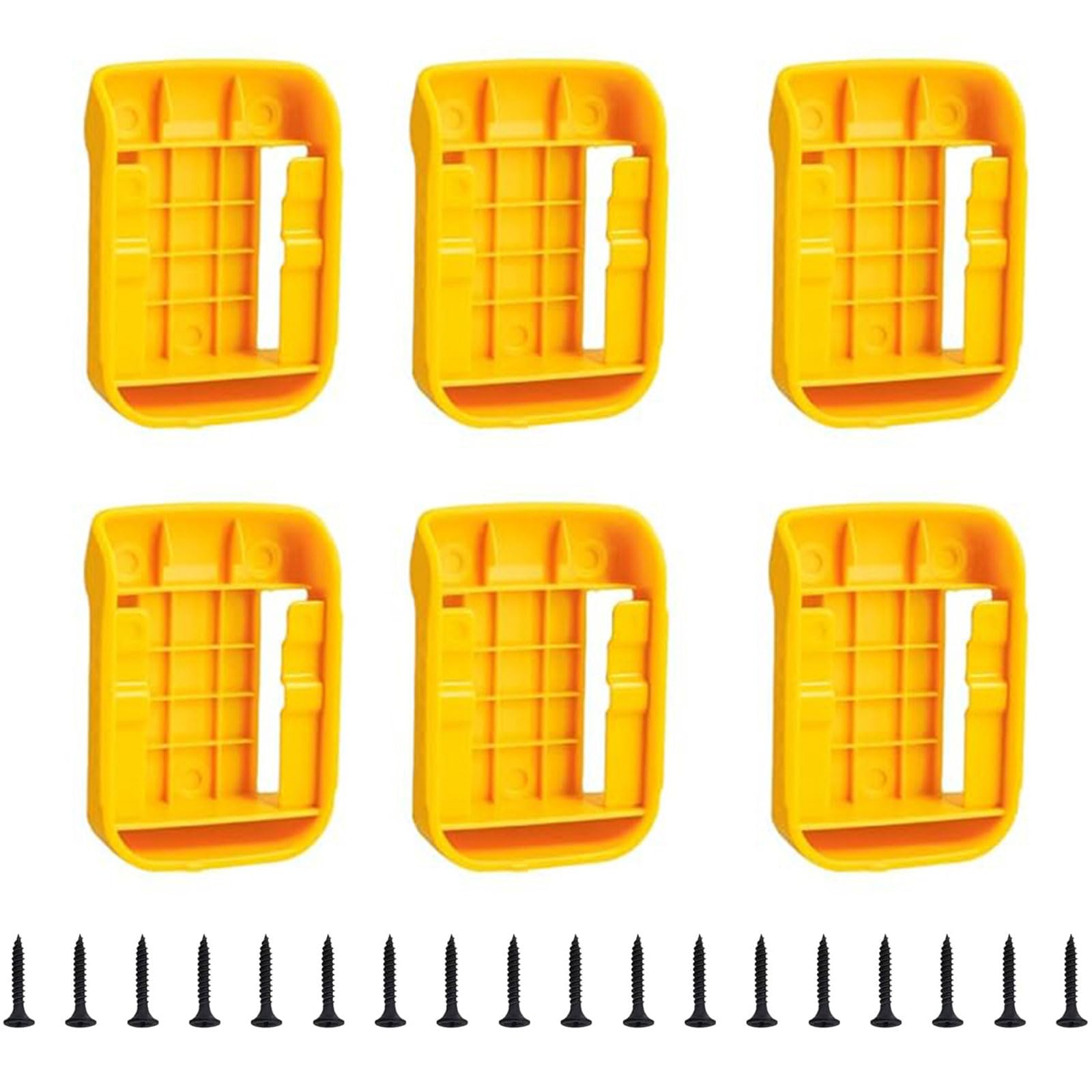 Tsophreniq 6Pcs Abs Battery Holders For 20V Power Tool Dcb203 Dcb204 Perfect Garage Workshop Wall Mounting Quick Setup Battery Mount