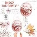 Party Propz Rose Gold Balloons For Decoration 13 Pcs Rose gold Heart Shape Balloon | Rose gold Star Balloon | Foil Balloons For Birthday Decoration | Confetti Balloons Combo | Latex Balloon (Latex) gallery image
