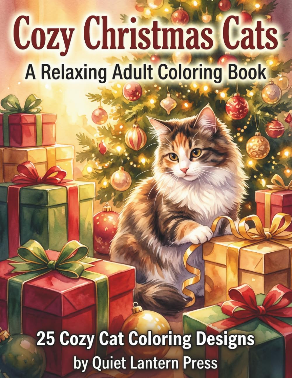 Cozy Christmas Cats: A Relaxing Adult Coloring Book with 25 Cozy Holiday Scenes (Whiskers Coloring Series)